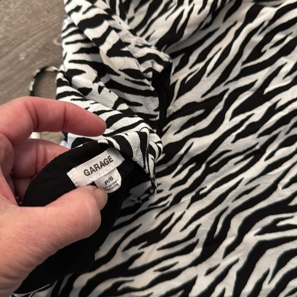 Garage zebra print mini slip dress size small - Picture 4 of 4